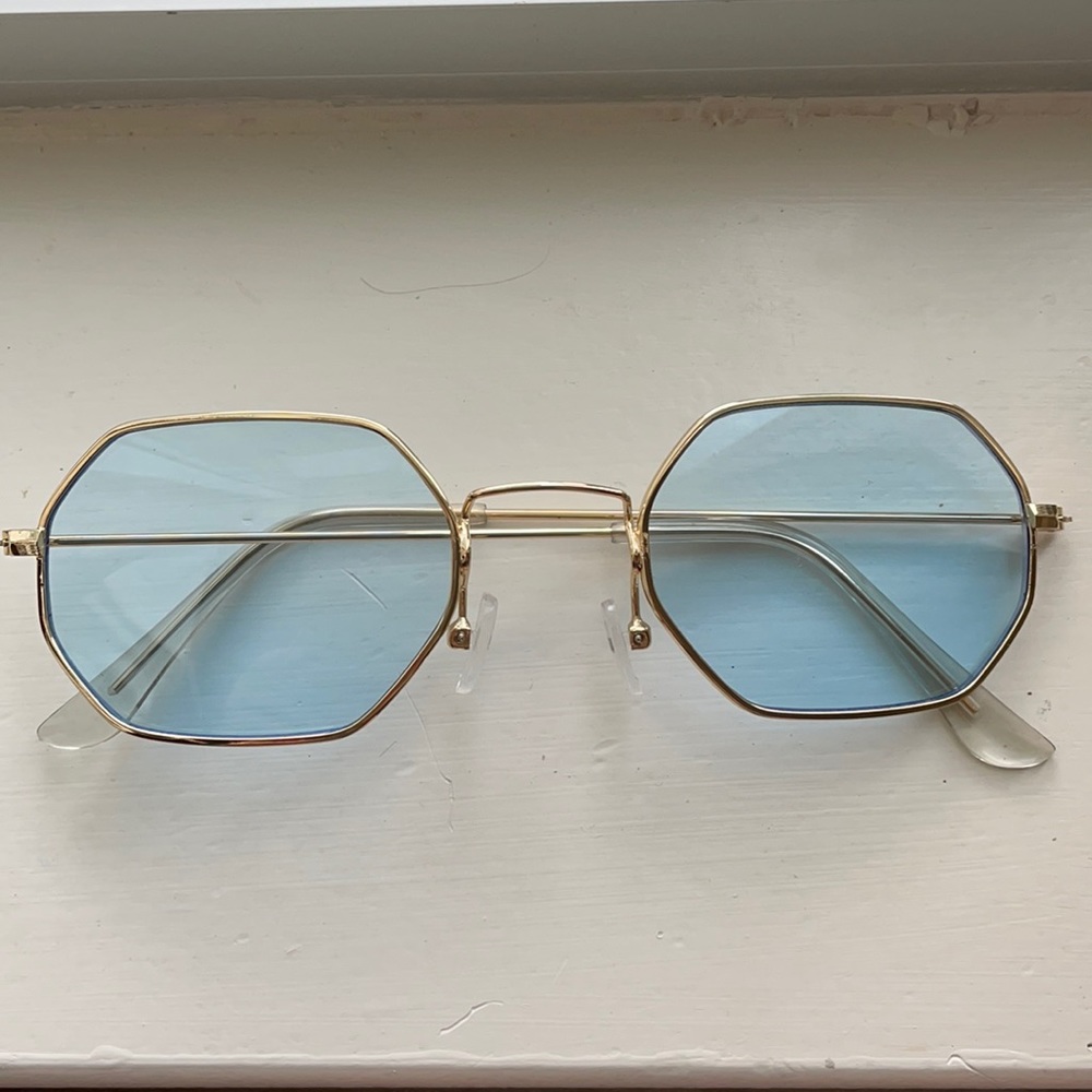 Blue and Gold Fashion Sunglasses